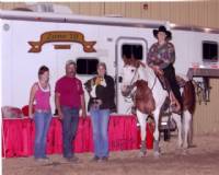 Blueeyed Storm winner of the 2008 APHA Zone 10 Super Horse award and the Hi Pt Junior horse of the Zone show. Photo taken by Artos Photography.