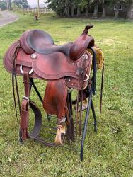 15.5” Tim Piland Cow Horse Saddle 