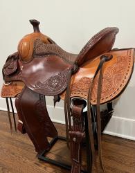 Capo custom saddle 16 seat cow horse 